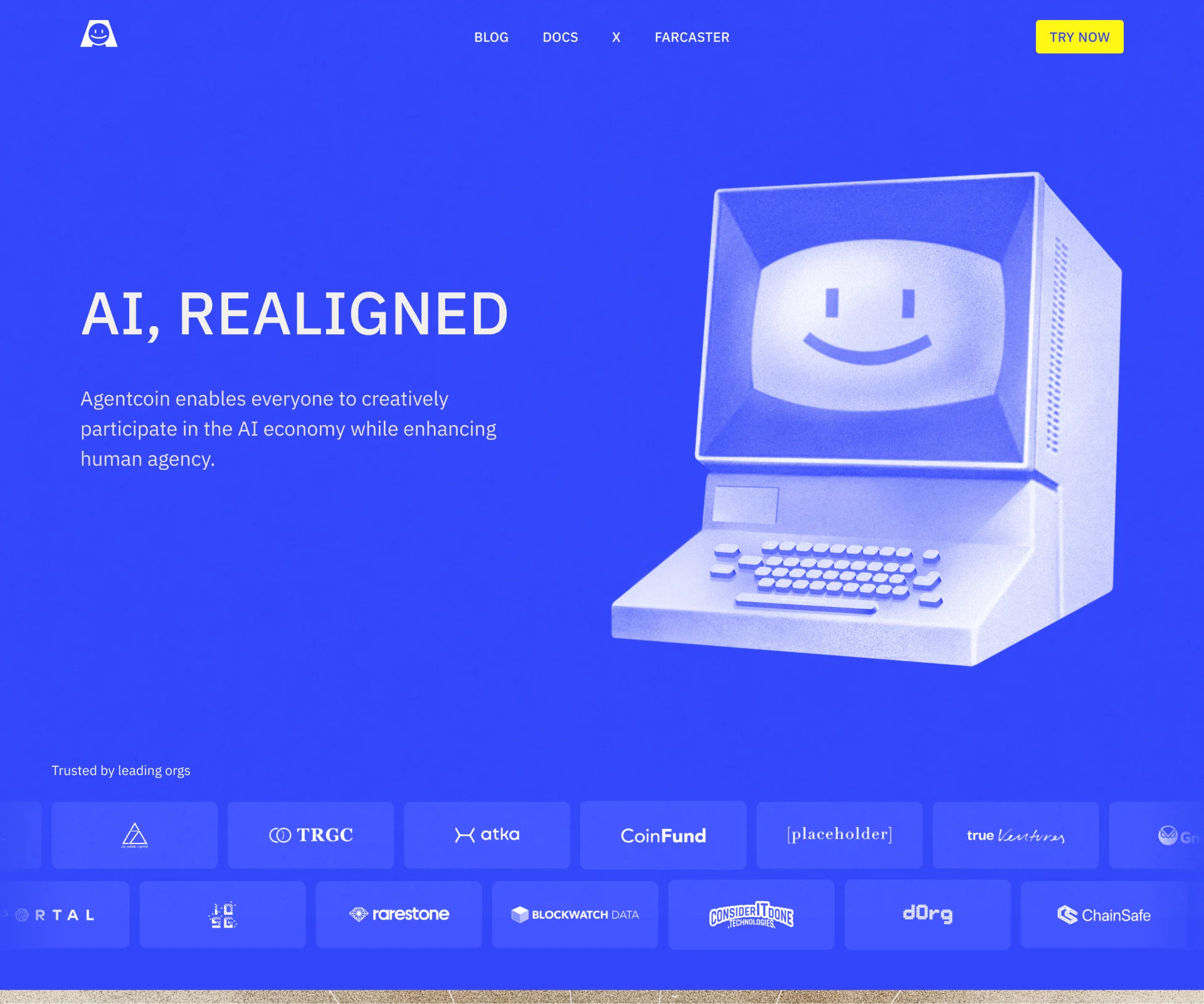 The landing page hero.