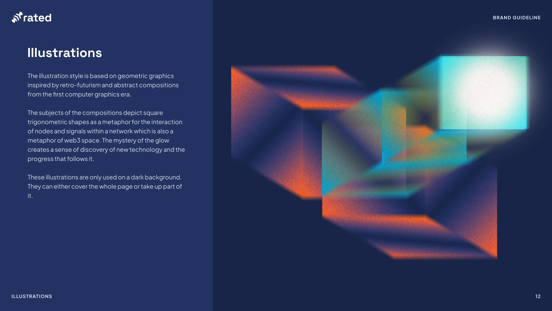 Illustration: geometric and retro-futurist.